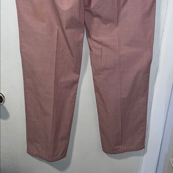 ASHWORTH Red and White Microstripe Flatfront Cotton Blend Golf Pants-38 - Picture 8 of 11